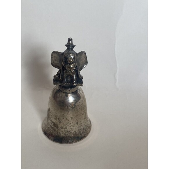 New England Collector's Society Silver Plated Disney Bell Dumbo The Elephant - Picture 1 of 9